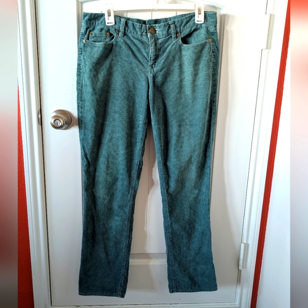 J. Crew City Fit 100% Cotton blue/turquoise Skinny Leg Corduroy Size 29S